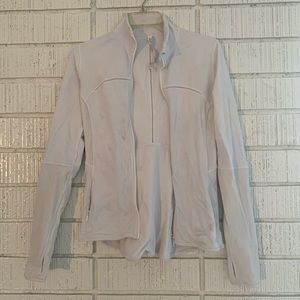 White lulu lemon workout zip up